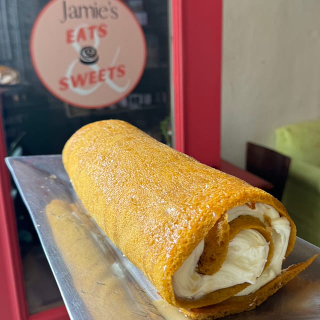 Pumpkin Roll Slice.